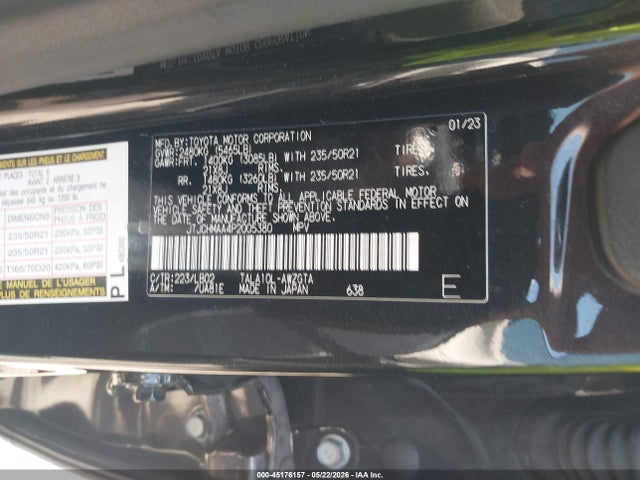 45176157 :رقم المزاد ، JTJCHMAA4P2005380 vin ، 2023 Lexus Rx 350 Premium Plus مزاد بيع