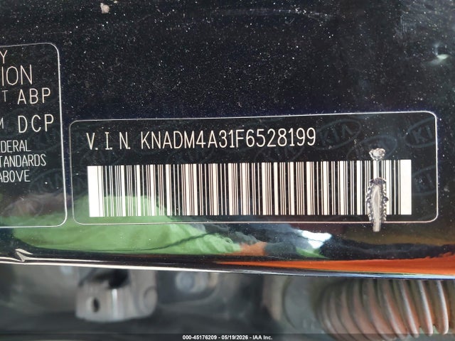 45176209 :رقم المزاد ، KNADM4A31F6528199 vin ، 2015 Kia Rio Lx مزاد بيع