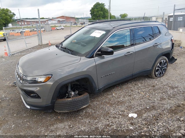 45176396 :رقم المزاد ، 3C4NJDCB0NT204637 vin ، 2022 Jeep Compass Limited 4x4 مزاد بيع