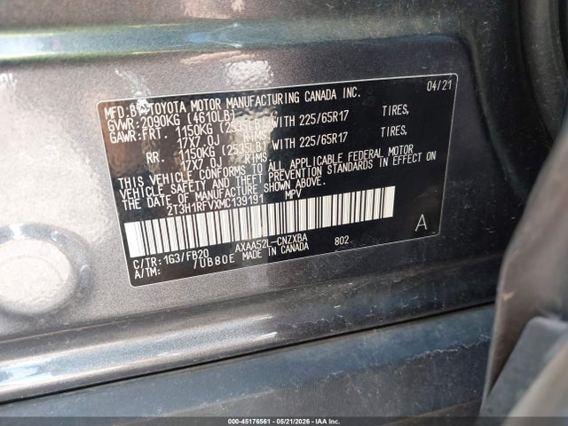 Toyota RAV4 LE 2021 2T3H1RFVXMC139191 Image 9