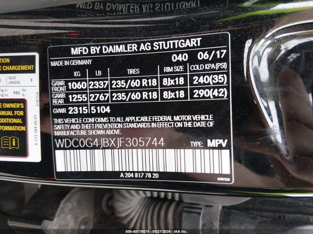 WDC0G4JBXJF305744 Mercedes-Benz GLC 300