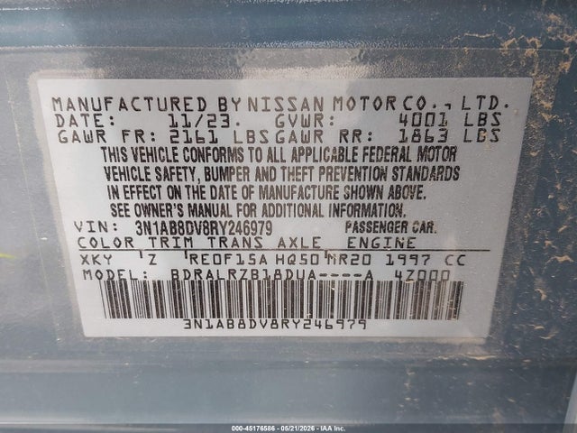 Nissan Sentra Sr Xtronic Cvt 2024 3N1AB8DV8RY246979 Image 9