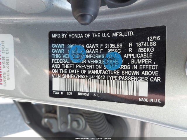 SHHFK7H5XHU411642 Honda CIVIC EX
