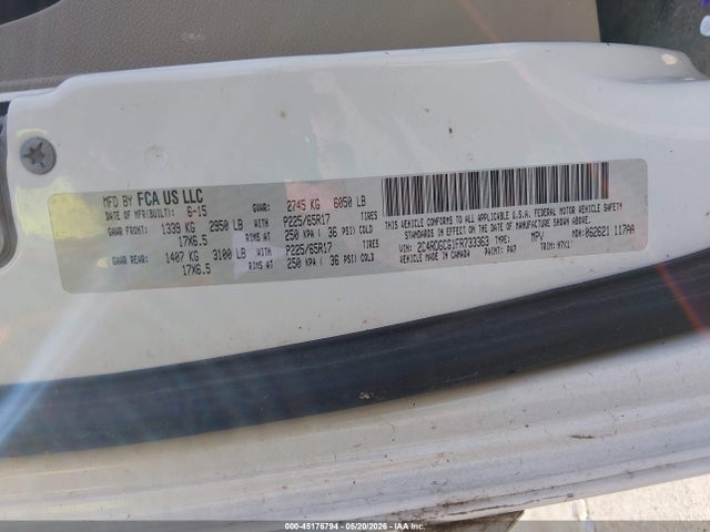 2C4RDGCG1FR733363 Dodge Grand Caravan Sxt