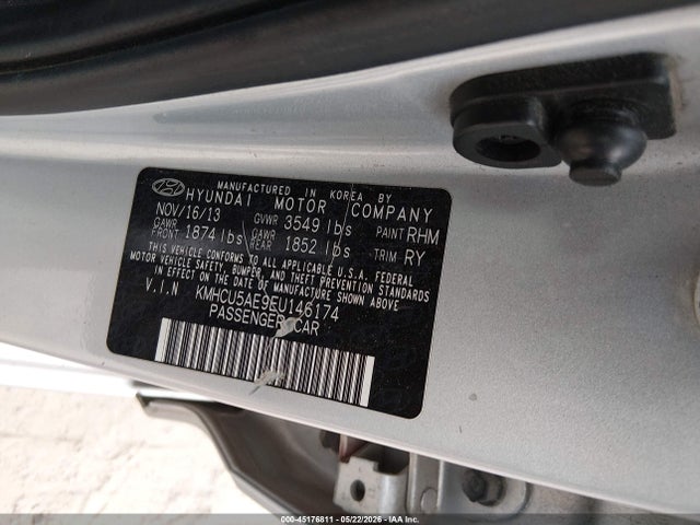 Продаж на аукціоні авто 2014 Hyundai Accent Se, vin: KMHCU5AE9EU146174, номер лоту: 45176811