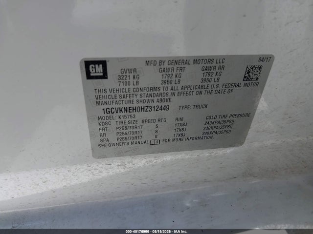 Chevrolet Silverado 1500 Wt 2017 1GCVKNEH0HZ312449 Image 9