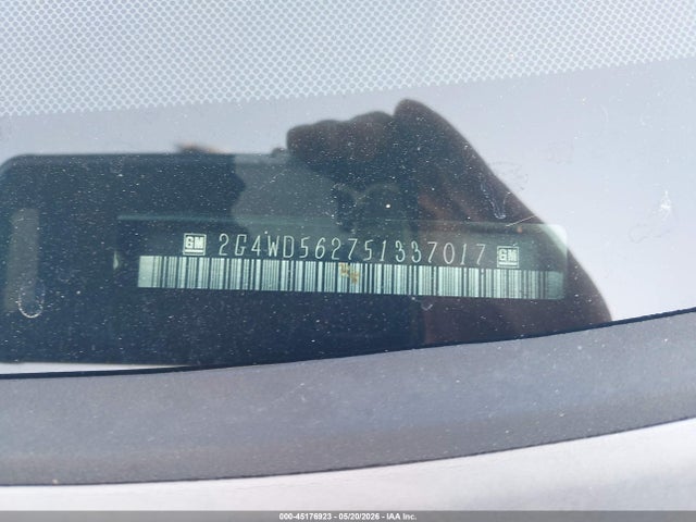 45176923 :رقم المزاد ، 2G4WD562751337017 vin ، 2005 Buick Lacrosse Cxl مزاد بيع