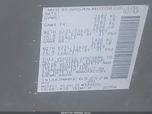 Продаж на аукціоні авто 2013 Nissan Pathfinder Platinum, vin: 5N1AR2MM8DC652528, номер лоту: 45177128