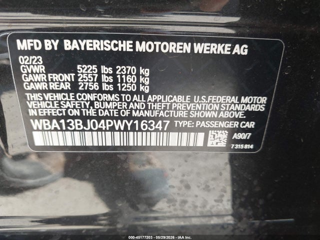 Продаж на аукціоні авто 2023 Bmw 530 I Xdrive, vin: WBA13BJ04PWY16347, номер лоту: 45177203