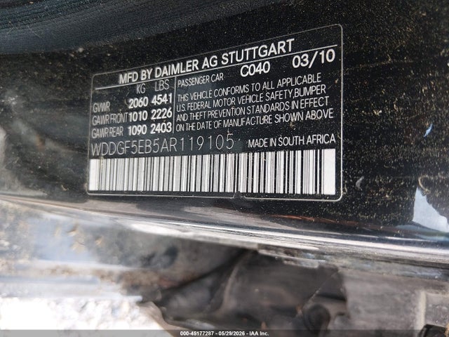 Продаж на аукціоні авто 2010 Mercedes-benz C 300 Sport, vin: WDDGF5EB5AR119105, номер лоту: 45177287