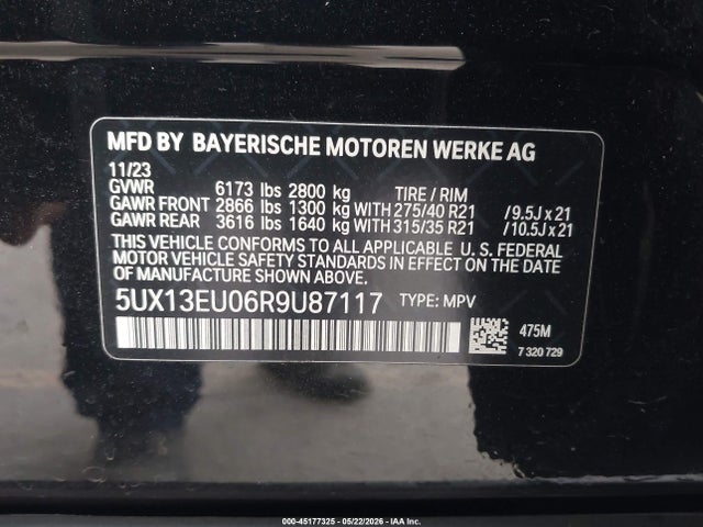 BMW X5 Sdrive40i 2024 5UX13EU06R9U87117 Image 9