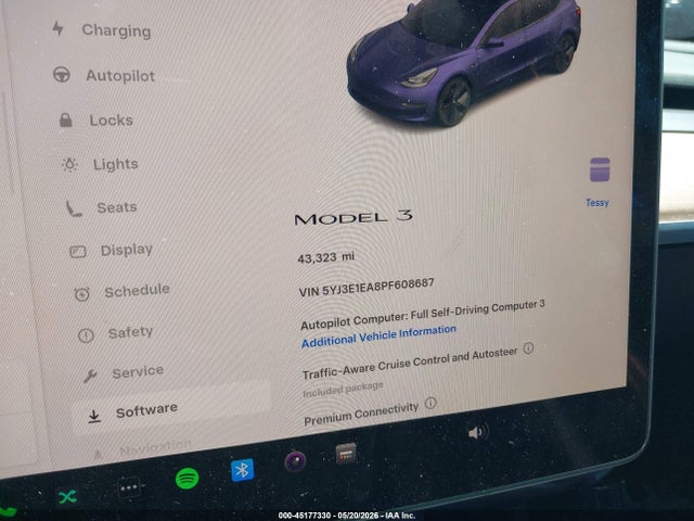 Продажа на аукционе авто 2023 Tesla Model 3 Rear-wheel Drive, vin: 5YJ3E1EA8PF608687, номер лота: 45177330