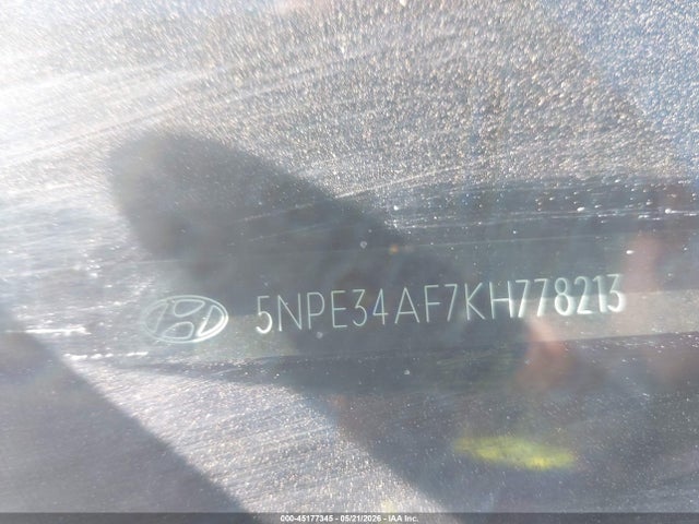 5NPE34AF7KH778213 Hyundai SONATA SEL