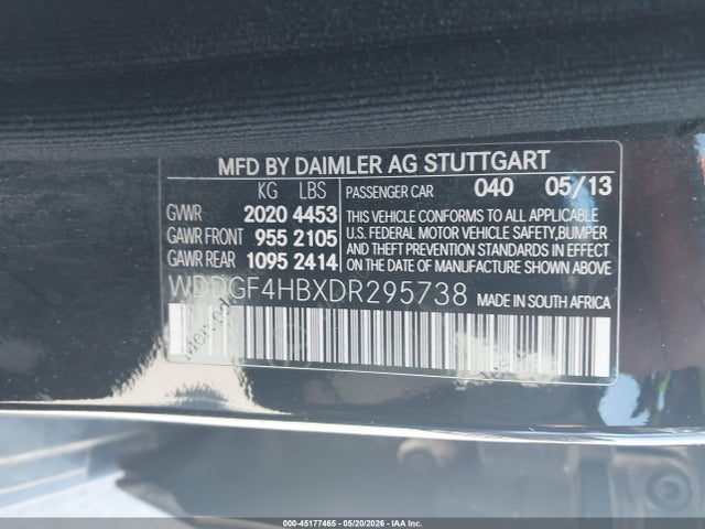 Продажа на аукционе авто 2013 Mercedes-benz C 250 Sport, vin: WDDGF4HBXDR295738, номер лота: 45177465
