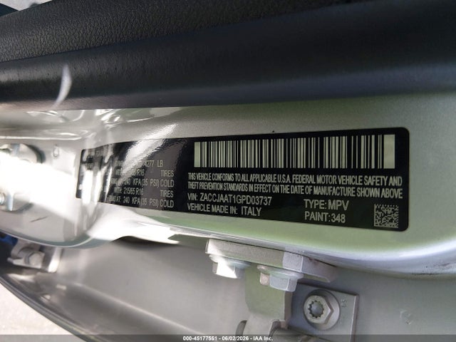 ZACCJAAT1GPD03737 Jeep Renegade Sport