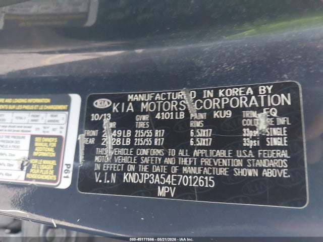 Auction sale of the 2014 Kia Soul +, vin: KNDJP3A54E7012615, lot number: 45177586