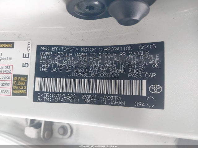 Toyota Prius V Five 2015 JTDZN3EU8FJ038522 Image 9