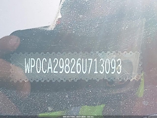 45177844 :رقم المزاد ، WP0CA29826U713093 vin ، 2006 Porsche Boxster مزاد بيع