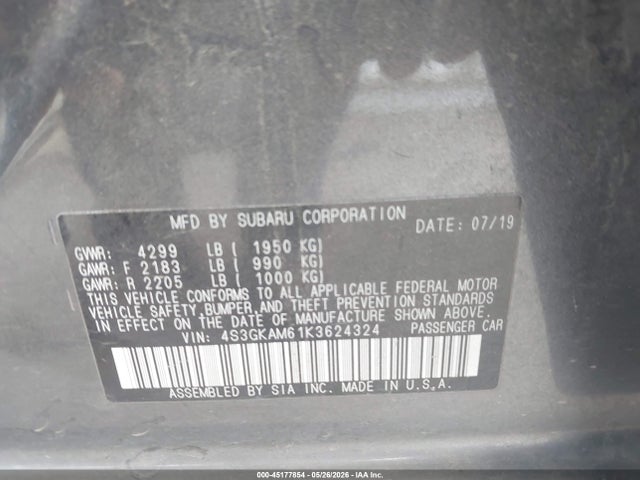 4S3GKAM61K3624324 Subaru Impreza 2.0i Sport