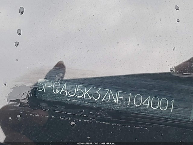 45177955 :رقم المزاد ، 3PCAJ5K37NF104001 vin ، 2022 Infiniti Qx55 Essential Awd مزاد بيع