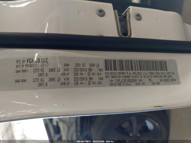 2018 Jeep Cherokee Latitude Fwd მანქანა იყიდება აუქციონზე, vin: 1C4PJLCB7JD622549, აუქციონის ნომერი: 45178017