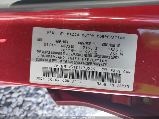 Aukcja sprzedaży 2014 Mazda Mazda3 S Grand Touring, vin: JM1BM1W31E1170549, numer aukcji: 45178023