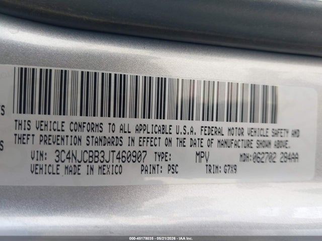 Jeep Compass Altitude Fwd 2018 3C4NJCBB3JT460907 Image 9