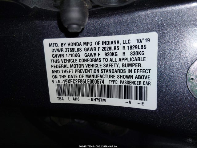 Honda Civic Sport 2020 19XFC2F86LE000574 Image 9