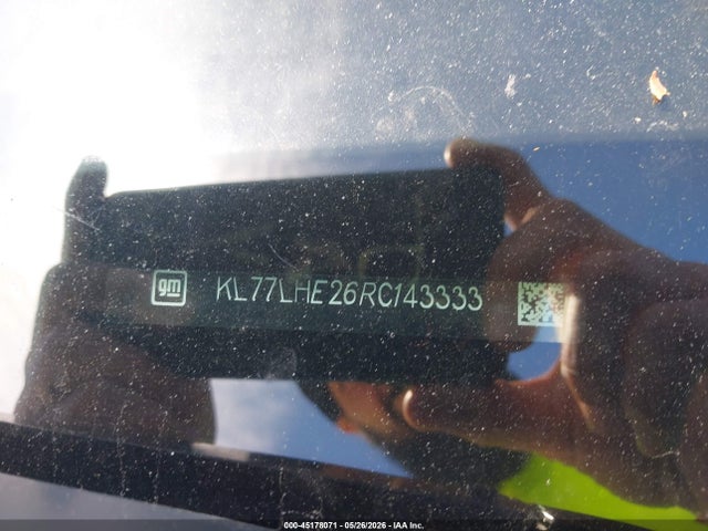 Aukcja sprzedaży 2024 Chevrolet Trax Fwd Lt, vin: KL77LHE26RC143333, numer aukcji: 45178071