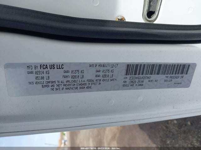 Aukcja sprzedaży 2018 Dodge Charger Sxt Plus Rwd, vin: 2C3CDXHG3JH207043, numer aukcji: 45178074