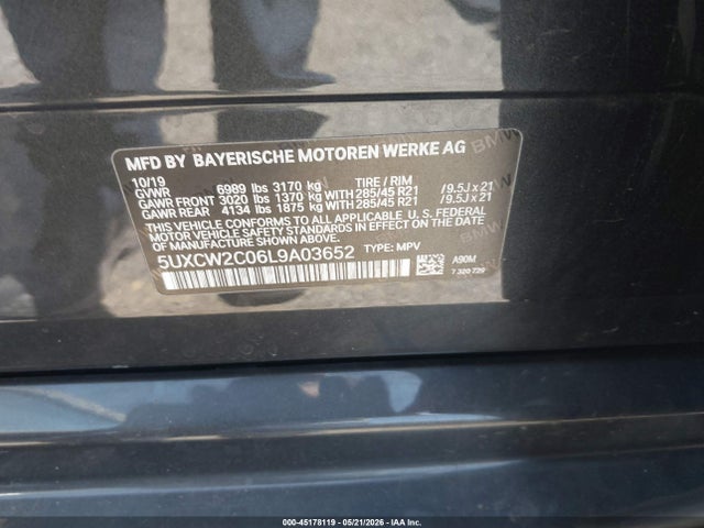 Aukcja sprzedaży 2020 Bmw X7 Xdrive40i, vin: 5UXCW2C06L9A03652, numer aukcji: 45178119