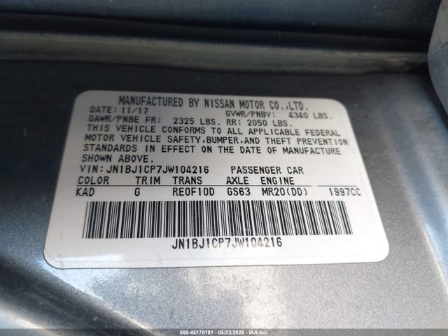 JN1BJ1CP7JW104216 Nissan Rogue Sport S