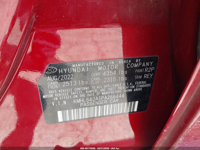 Hyundai SONATA SEL 2023 KMHL64JA1PA266444 Image 9