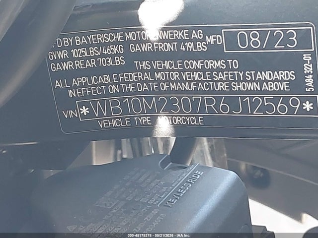 Продажа на аукционе авто 2024 Bmw R 1300 Gs, vin: WB10M2307R6J12569, номер лота: 45178378