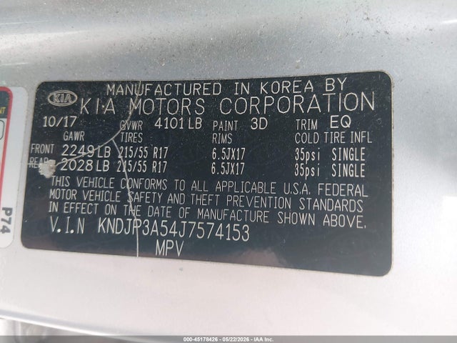 Aukcja sprzedaży 2018 Kia Soul +, vin: KNDJP3A54J7574153, numer aukcji: 45178426