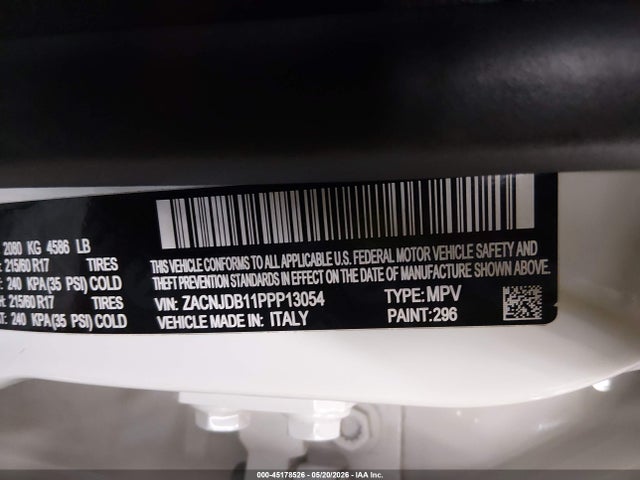 ZACNJDB11PPP13054 Jeep Renegade Latitude 4x4