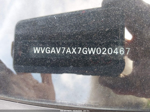 Aukcja sprzedaży 2016 Volkswagen Tiguan Se, vin: WVGAV7AX7GW020467, numer aukcji: 45178576