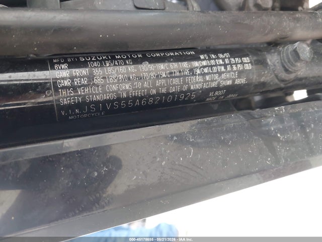 Продажа на аукционе авто 2008 Suzuki Vl800, vin: JS1VS55A682101925, номер лота: 45178655