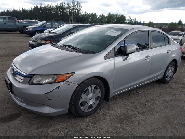 2012 Honda Civic Hybrid მანქანა იყიდება აუქციონზე, vin: JHMFB4F33CS010395, აუქციონის ნომერი: 45178829