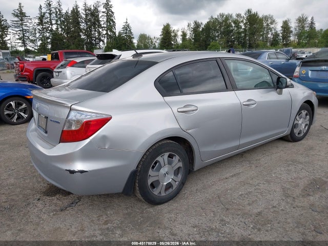 2012 Honda Civic Hybrid მანქანა იყიდება აუქციონზე, vin: JHMFB4F33CS010395, აუქციონის ნომერი: 45178829