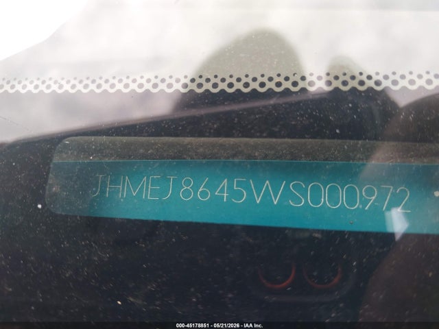 Aukcja sprzedaży 1998 Honda Civic Ex, vin: JHMEJ8645WS000972, numer aukcji: 45178851