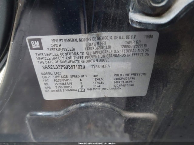 Aukcja sprzedaży 2009 Saturn Vue 4-cyl Xe, vin: 3GSCL33P99S571320, numer aukcji: 45178865