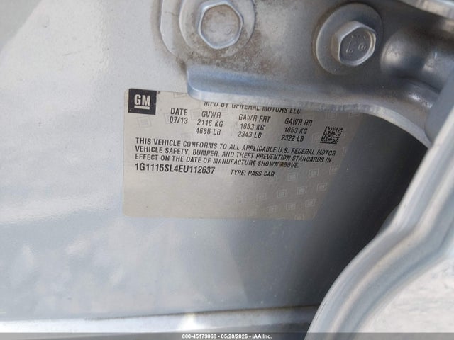 Продаж на аукціоні авто 2014 Chevrolet Impala 1lt, vin: 1G1115SL4EU112637, номер лоту: 45179068