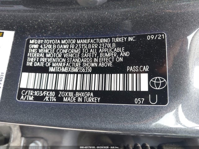NMTKHMBX8MR136350 Toyota C-HR XLE