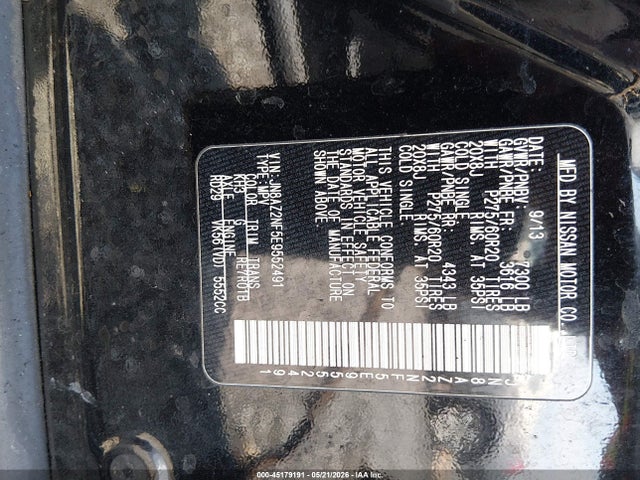 Продажа на аукционе авто 2014 Infiniti Qx80, vin: JN8AZ2NF5E9552491, номер лота: 45179191