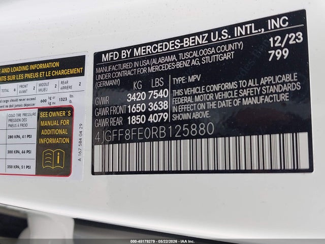 4JGFF8FE0RB125880 Mercedes-Benz Gls 580 4matic
