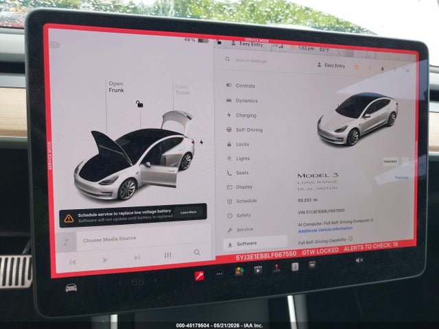 Aukcja sprzedaży 2020 Tesla Model 3 Long Range Dual Motor All-wheel Drive, vin: 5YJ3E1EB8LF667550, numer aukcji: 45179504