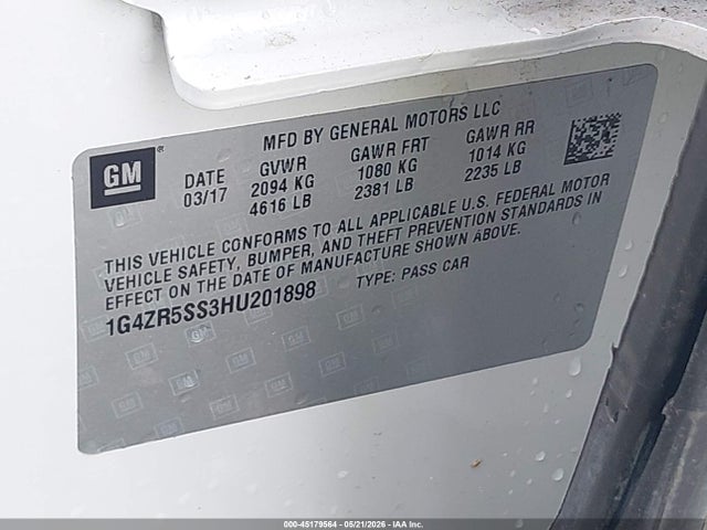 Продажа на аукционе авто 2017 Buick Lacrosse Premium, vin: 1G4ZR5SS3HU201898, номер лота: 45179564
