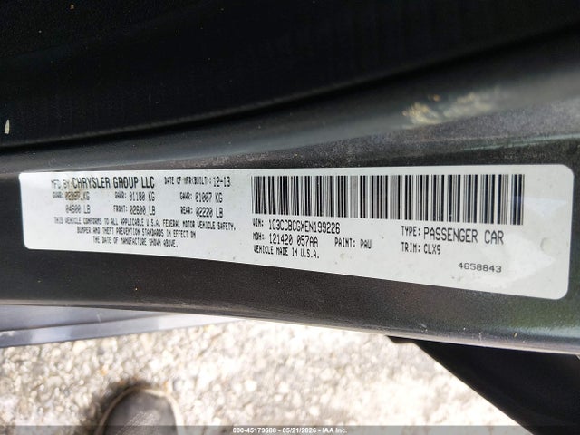 Продаж на аукціоні авто 2014 Chrysler 200 Limited, vin: 1C3CCBCGXEN199226, номер лоту: 45179688