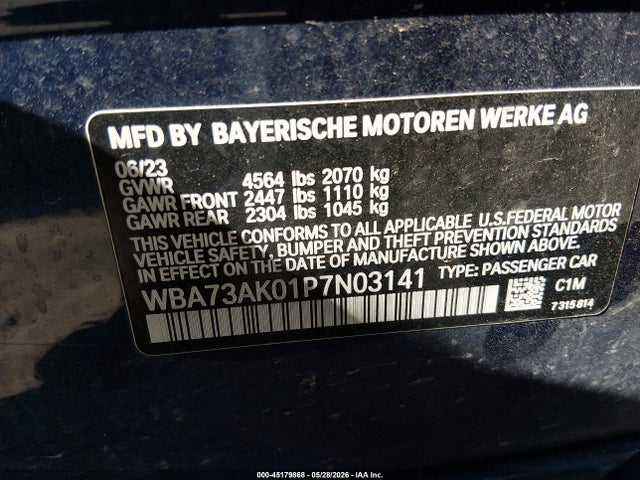 Продажа на аукционе авто 2023 Bmw 228 Gran Coupe I Xdrive, vin: WBA73AK01P7N03141, номер лота: 45179868
